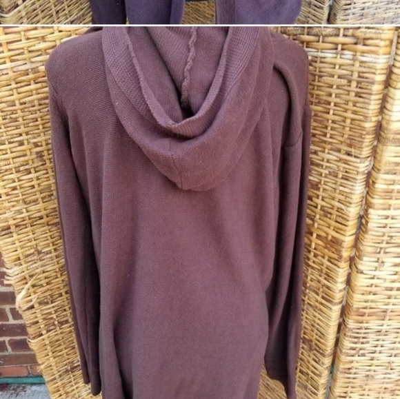 Kikit Plus‎ Size Brown hooded sweater 1X - Picture 6 of 12
